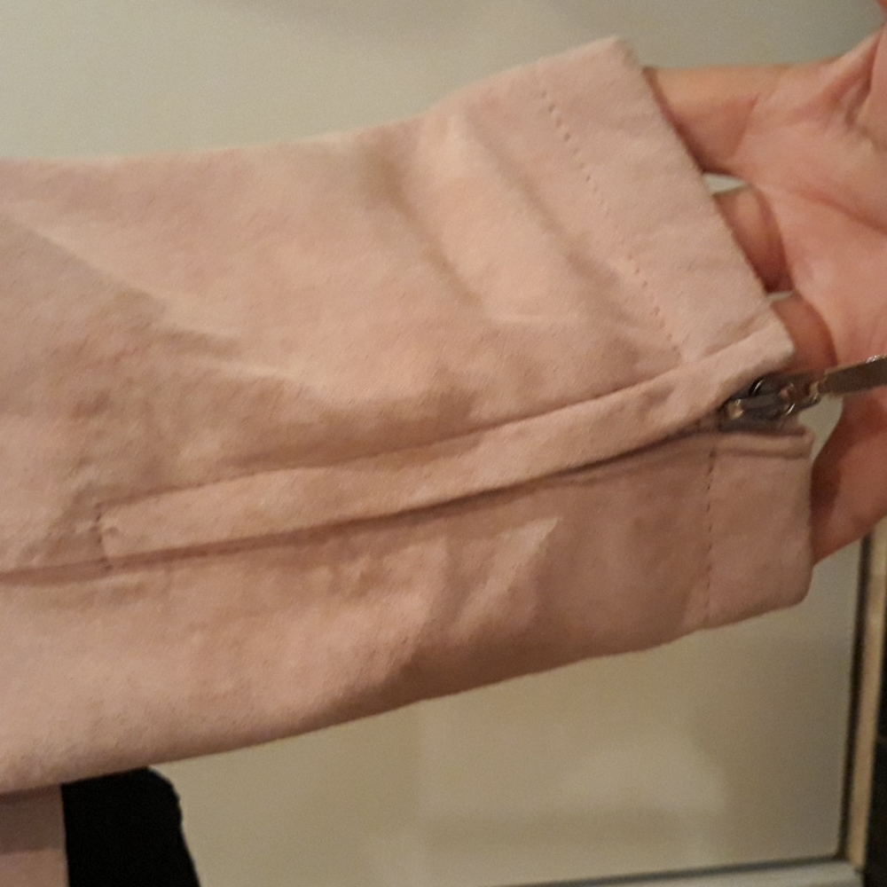 💗💗Vintage Jones New York Pink Suede Leather Jacket. Size L - Picture 4 of 7